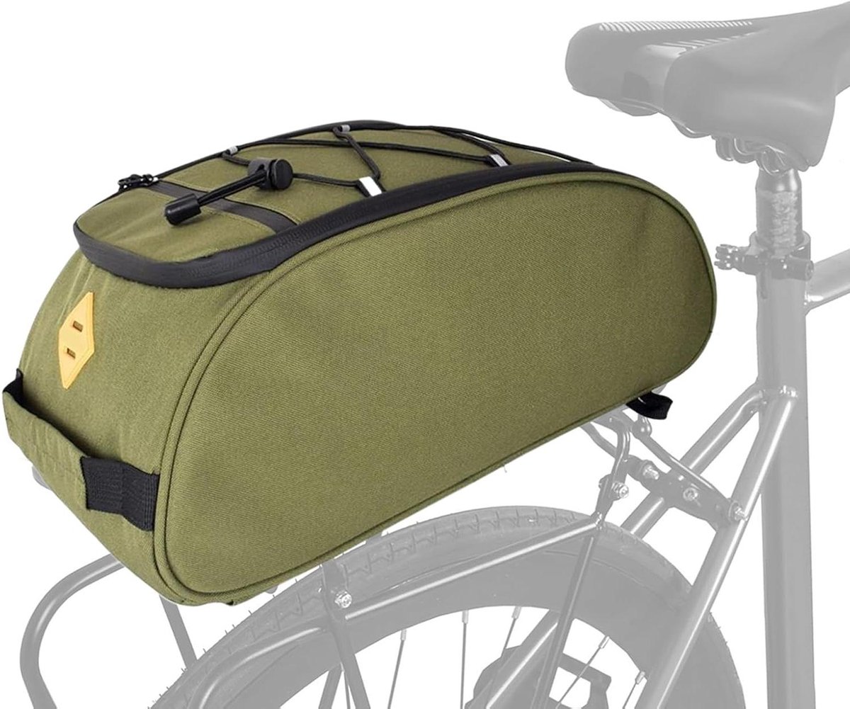 Achterste Fietszak - Opbergtas Fietsdrager - Fietsen Organiseren - Waterdichte Opbergcontainer - 8 Liter - Legergroen