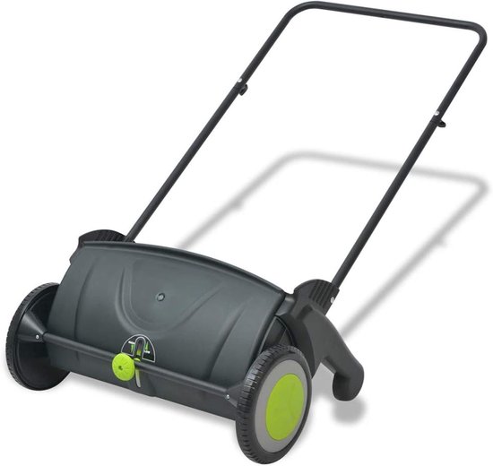 Gazonveegmachine Opvangwagen - Bladverzamelaar Tuin - Gazon Onderhouden - Verstelbare Hoogte - 103 Liter - Zwart Groen — afbeelding 2