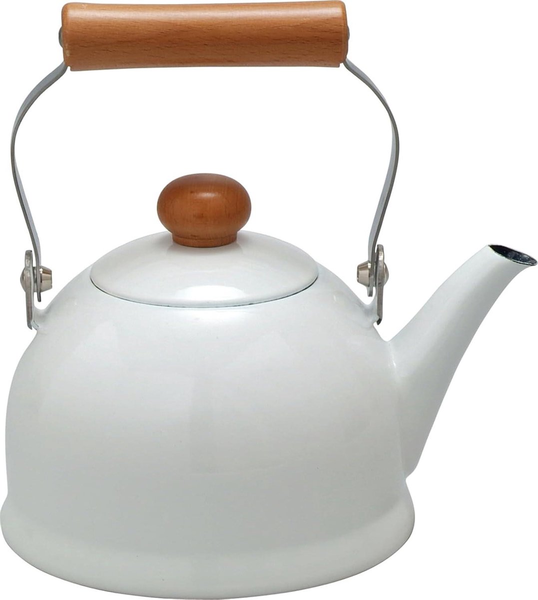 Emaille Waterketel - Kookketel Fornuis - Water Koken - Geurafstotend Oppervlak - 1.5 Liter - Wit