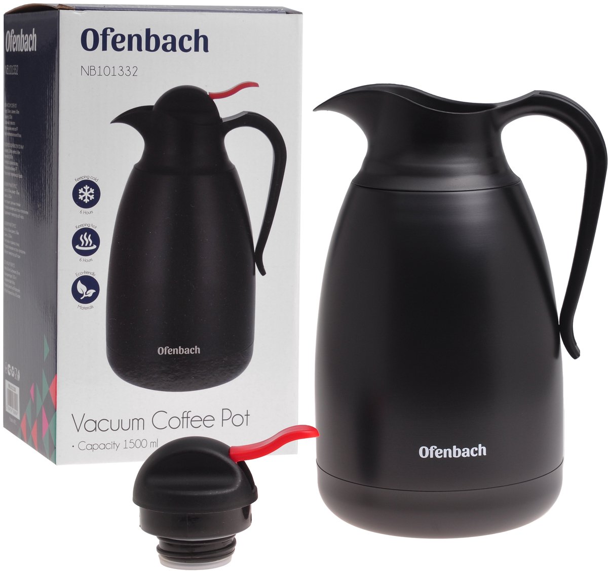 Ofenbach Thermoskan 1.5L - Ideaal voor Koffie, Catering & Vergaderingen