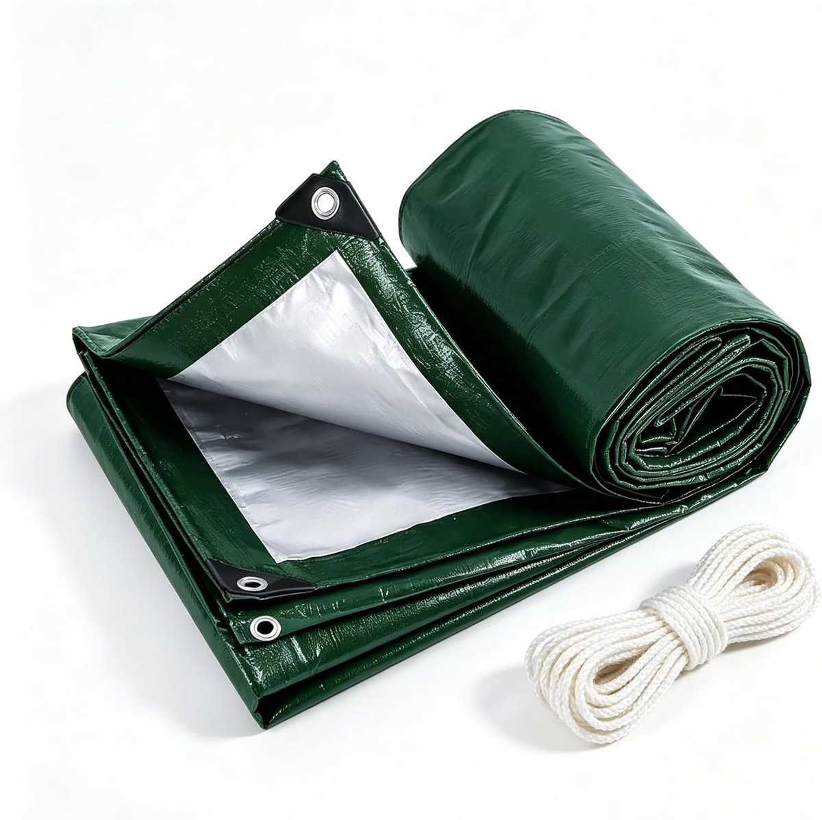 Vrachtwagenzeil, 3 x 3 m, met ingestanste ringen, afdekzeil, waterdicht, zeildoek, beschermzeil, tentzeil, scheurvast, uv-gestabiliseerd, voor tuinmeubelen, hout, trampoline, camping, alle