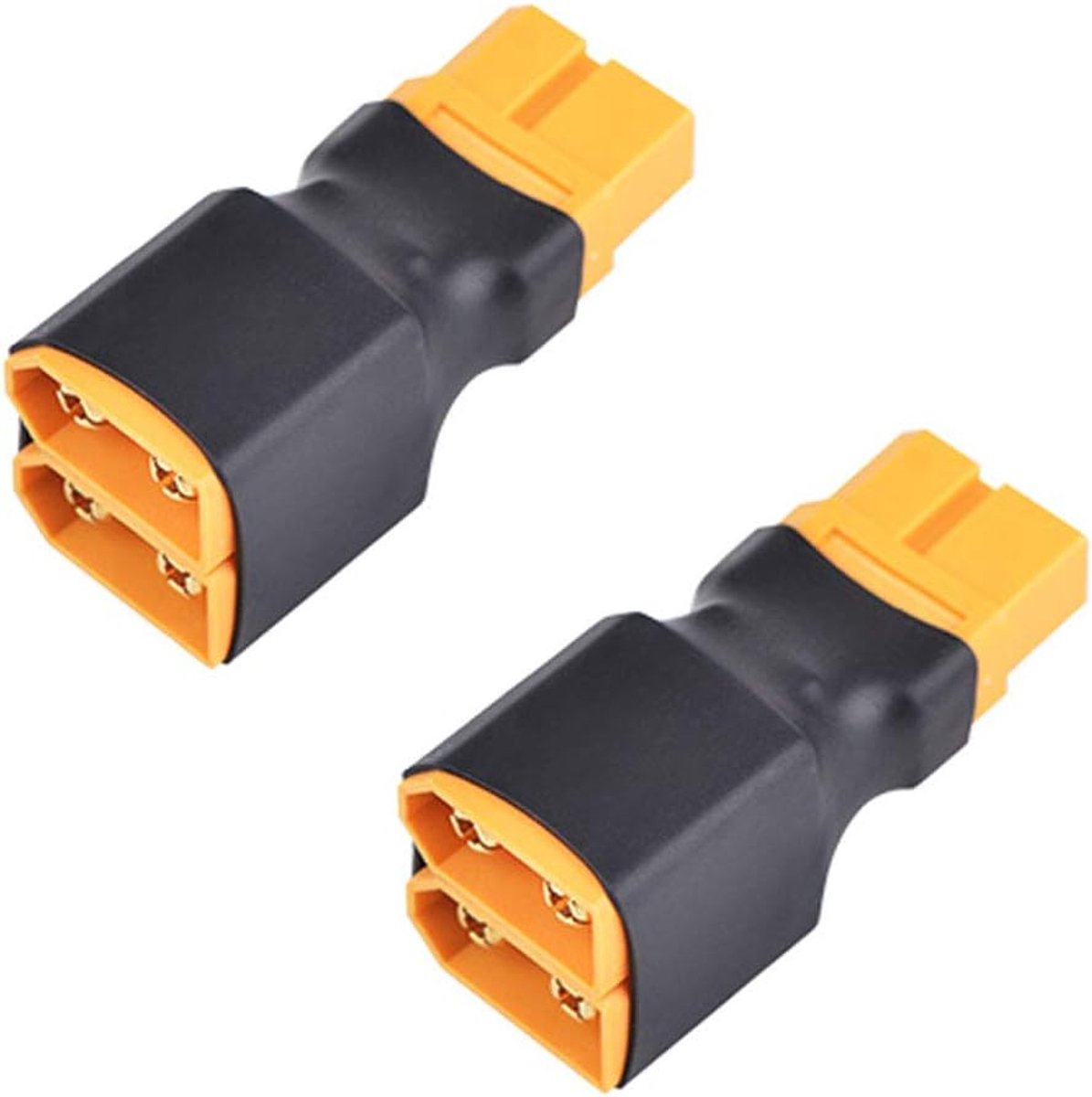 2Pcs Geen Draden Connector XT60 XT-60 Parallelle Connector 1 Vrouw naar 2 Man voor RC LiPo NiHM Batterij ESC