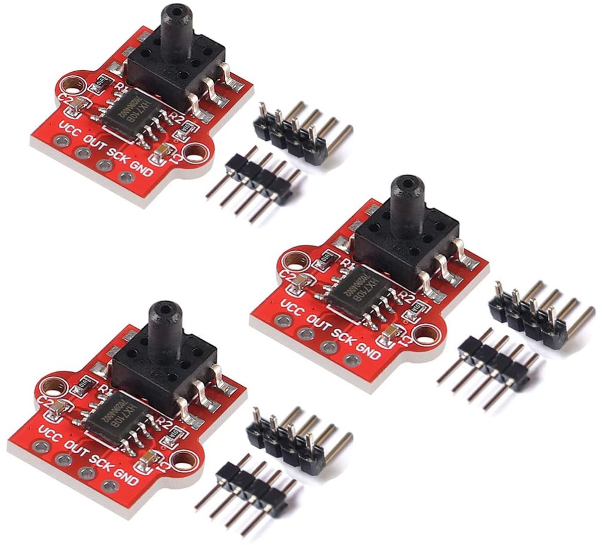 3 stuks barometrische druksensormodule, digitale luchtdrukmodule, vloeiwaterniveau, controlebord 0-40 KPa, 3,3 V-5 V