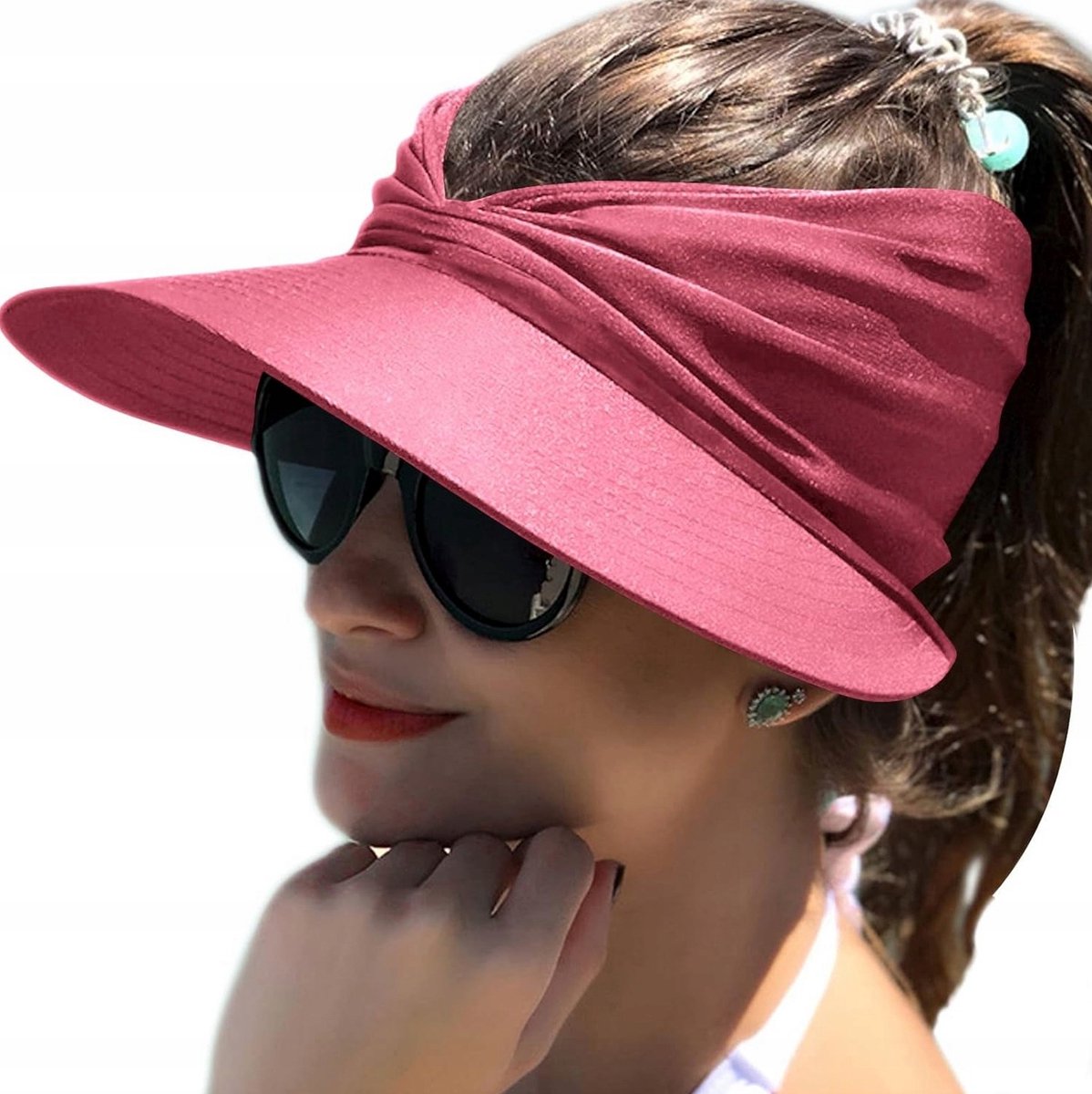 Dames Zonnehoed met Vizier - Opvouwbaar, UV-beschermend, zomer en strand