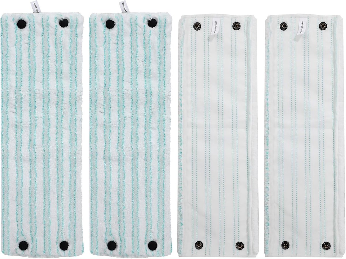 4 Pack microvezel mopset voor Leifheit Combi/Clean Twist M Micro Duo, geschikt voor alle soorten vloeren, vervangende mopdoek met hoog absorptievermogen en uitstekende vlekverwijderende werking