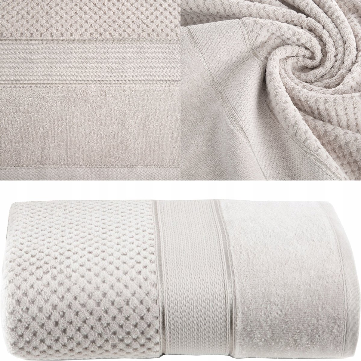 Luxe Katoenen Badhanddoek 70x140cm - Beige, 500 g/m²