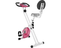 Hometrainer Fiets – Fietstrainer met 8 Magnetische Weerstandsniveaus – Exercise Bike voor Thuis Fitness en Cardio – Roze