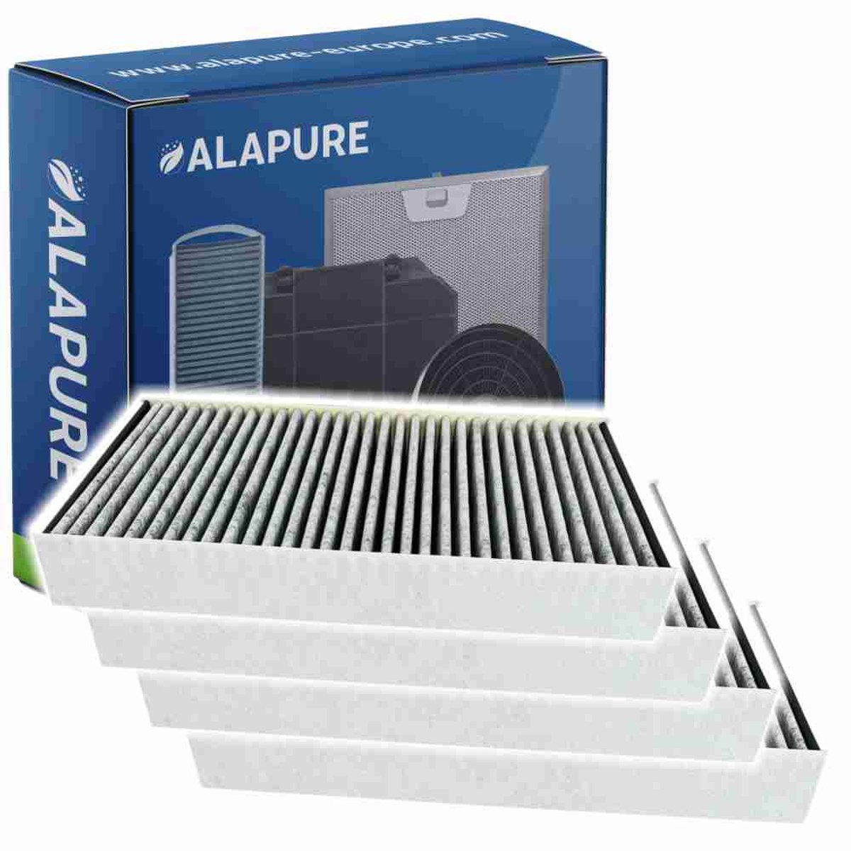 4x Alapure 3995 Compatibel met Miele Koolstoffilter D29 / 11292130