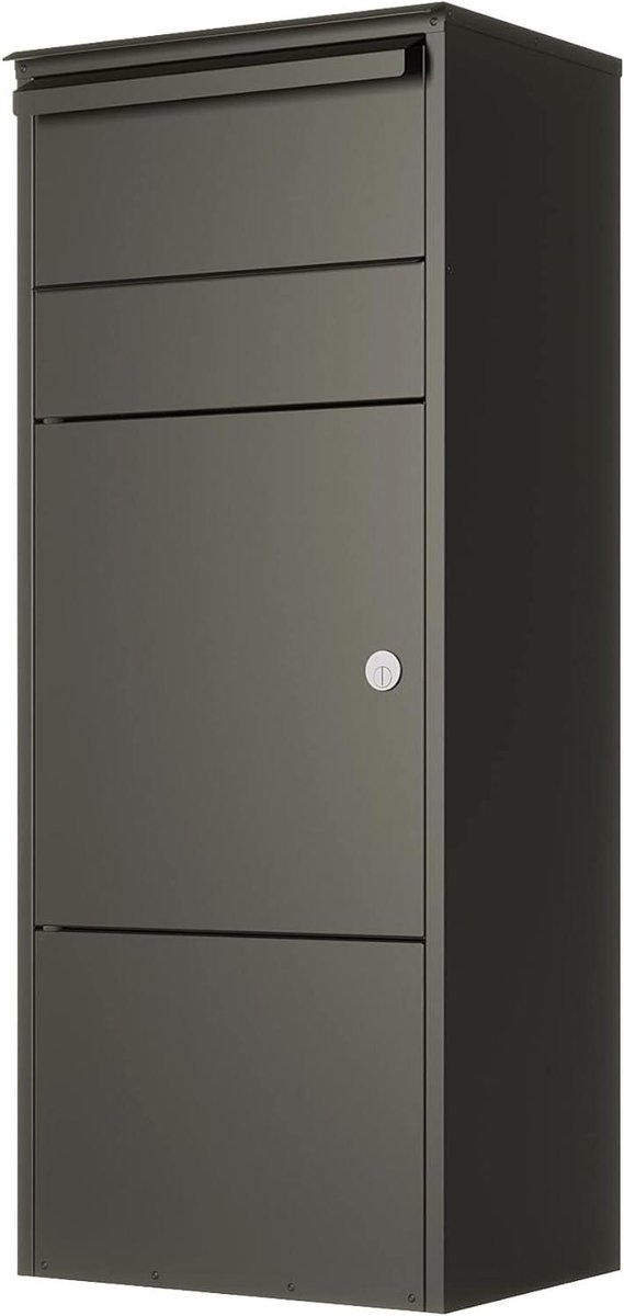 Pakketbrievenbus - Brievenbus - Veilig Post Ontvangen - Moderne Blokvorm - 98 cm Hoog - Zwart