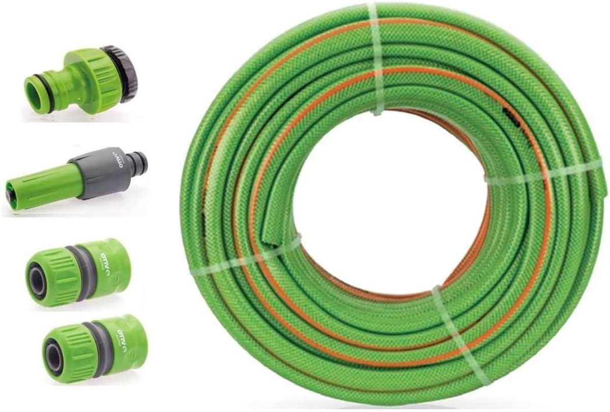 Tuinslang - Water Slang - Tuin Besproeien - Gevlochten Polyester - 50 Meter - Groen