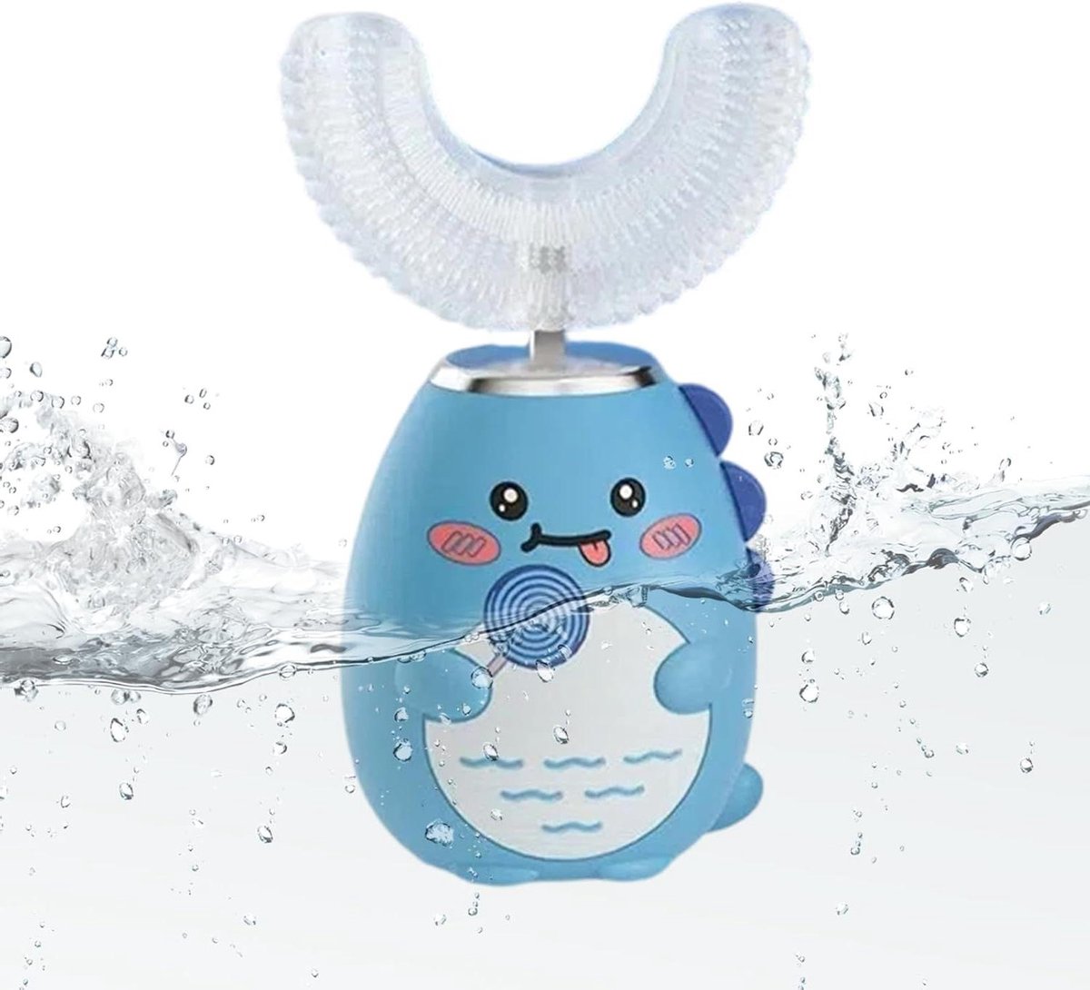 U-vormige tandenborstel - Kinder tandenborstel - Dagelijkse mondverzorging - 360 graden dekking - 1016 x 417 cm - Blauw