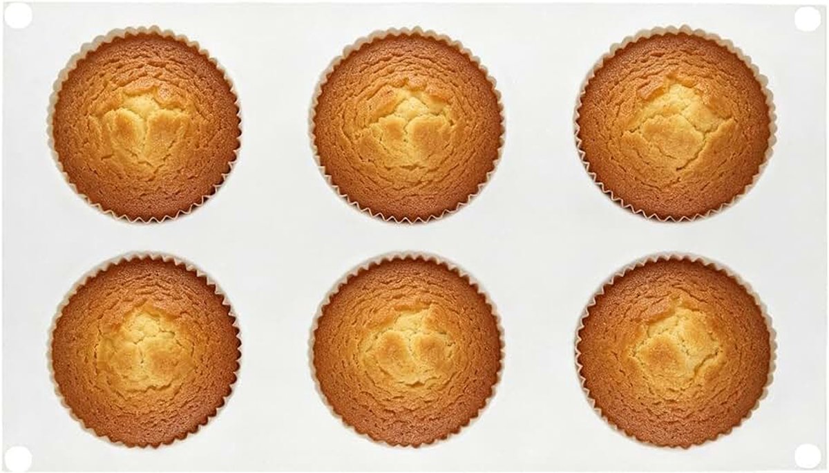 Bakvormen Voor Cakes Puddingvorm Met 6 Holtes, Hittebestendig | Mousse Cake En Franse Dessertmallen voor het Maken van Pudding, Roomijs, Brownies, , Truffels en Gelei