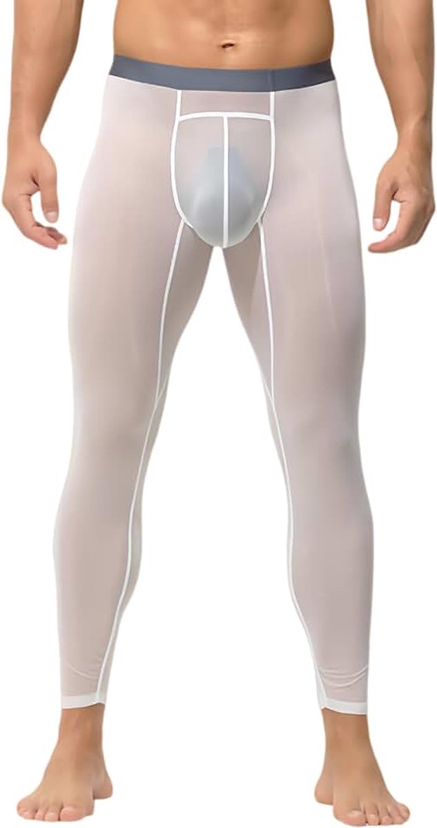 Feoy Herenlegging, sexy, olie, glanzend, transparant, strak, sportondergoed, EU S-XXL