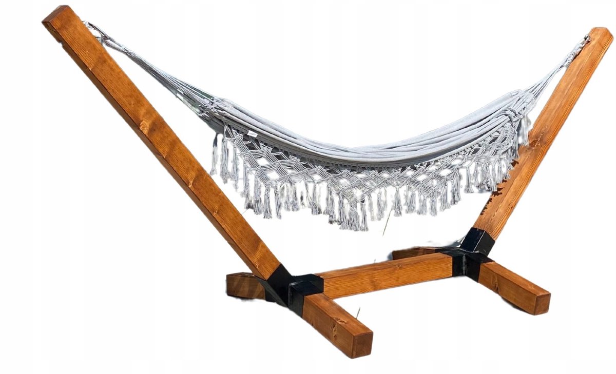 Massief houten hangmat met geïmpregneerd frame - 95 mm dik