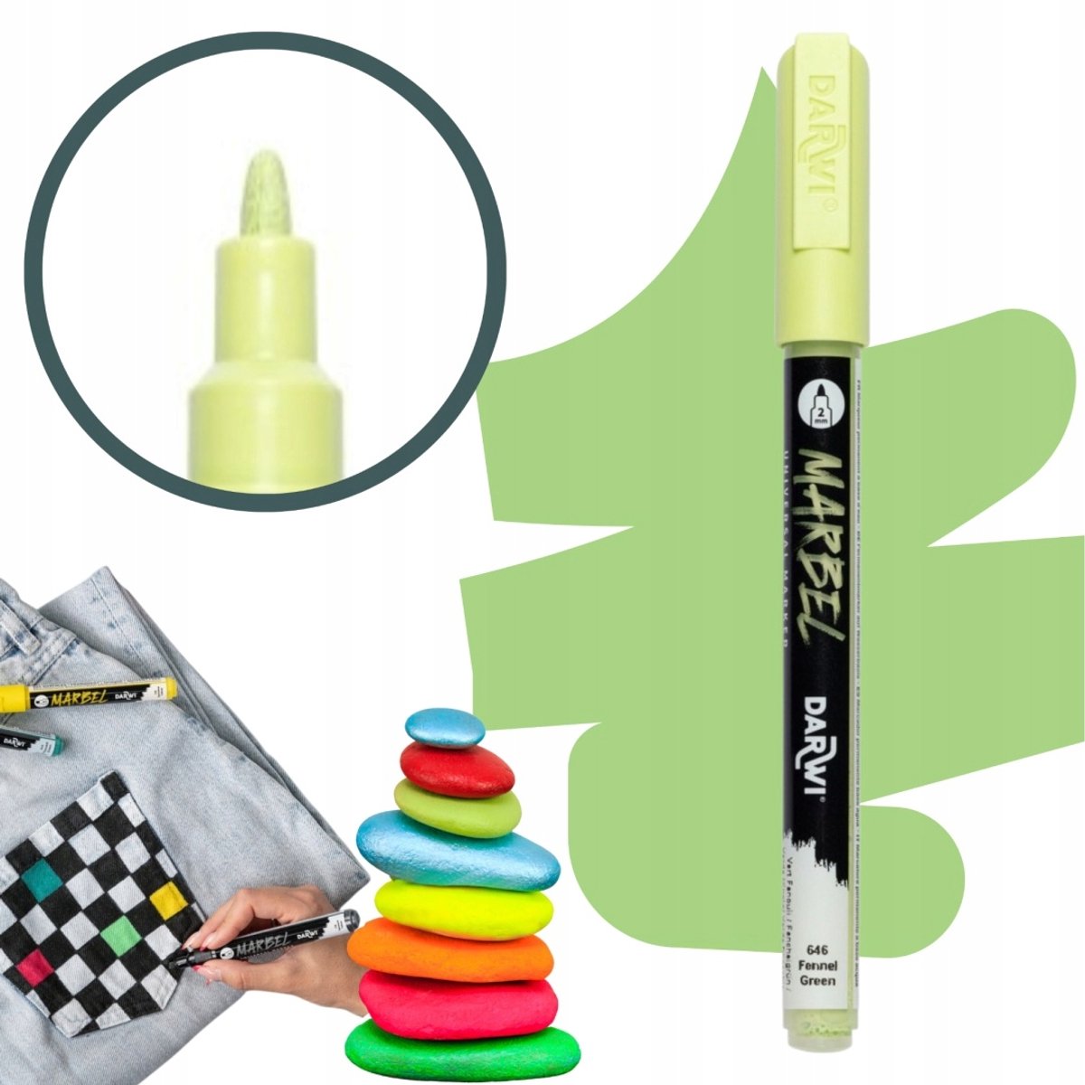 Acrylstift Venkel Groen 2mm - Voor Diverse Oppervlakken