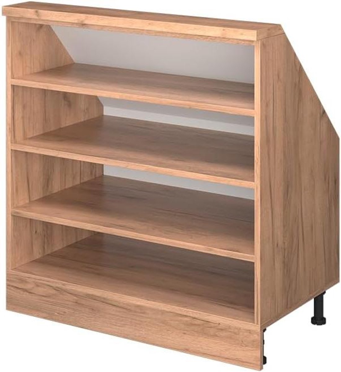 Kast voor schuine wand - Zolderkast Opbergkast - Ruimte benutten - Speciaal ontworpen - 80 x 81.6 cm - Eiken goud