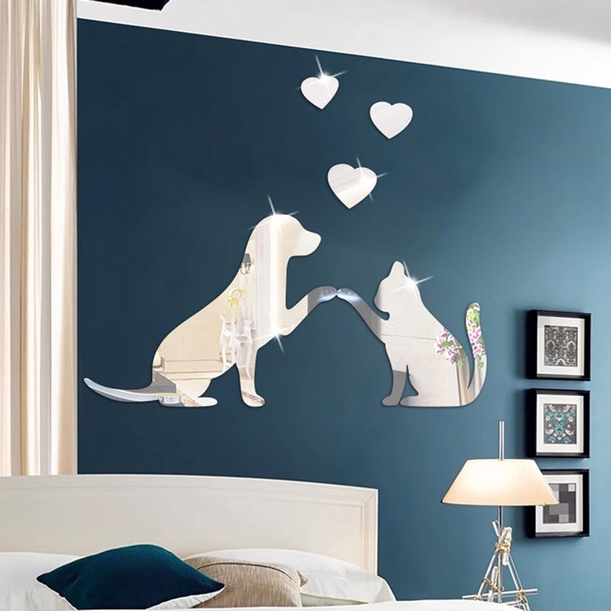 Spiegel zelfklevende muursticker, 3D verwijderbare acrylspiegel doe-het-zelf kunst waterdichte tegels meubelsticker interieur wanddecoratie voor thuis woonkamer slaapkamer decoratie (30