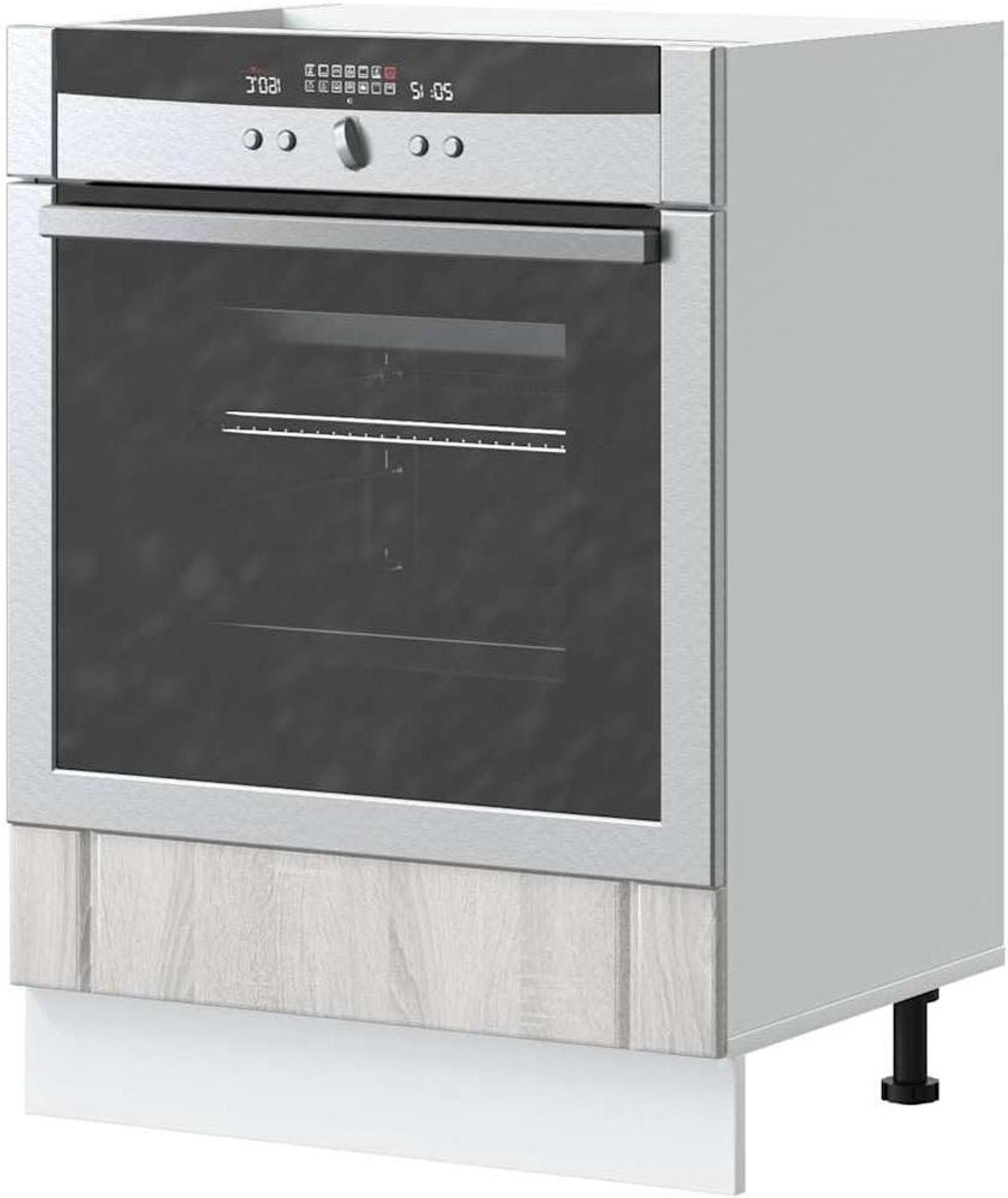 Ovenkast Lucca - Keukenmeubel - Apparaat Opbergen - Verstelbare Voetjes - Compact Design - Grijs