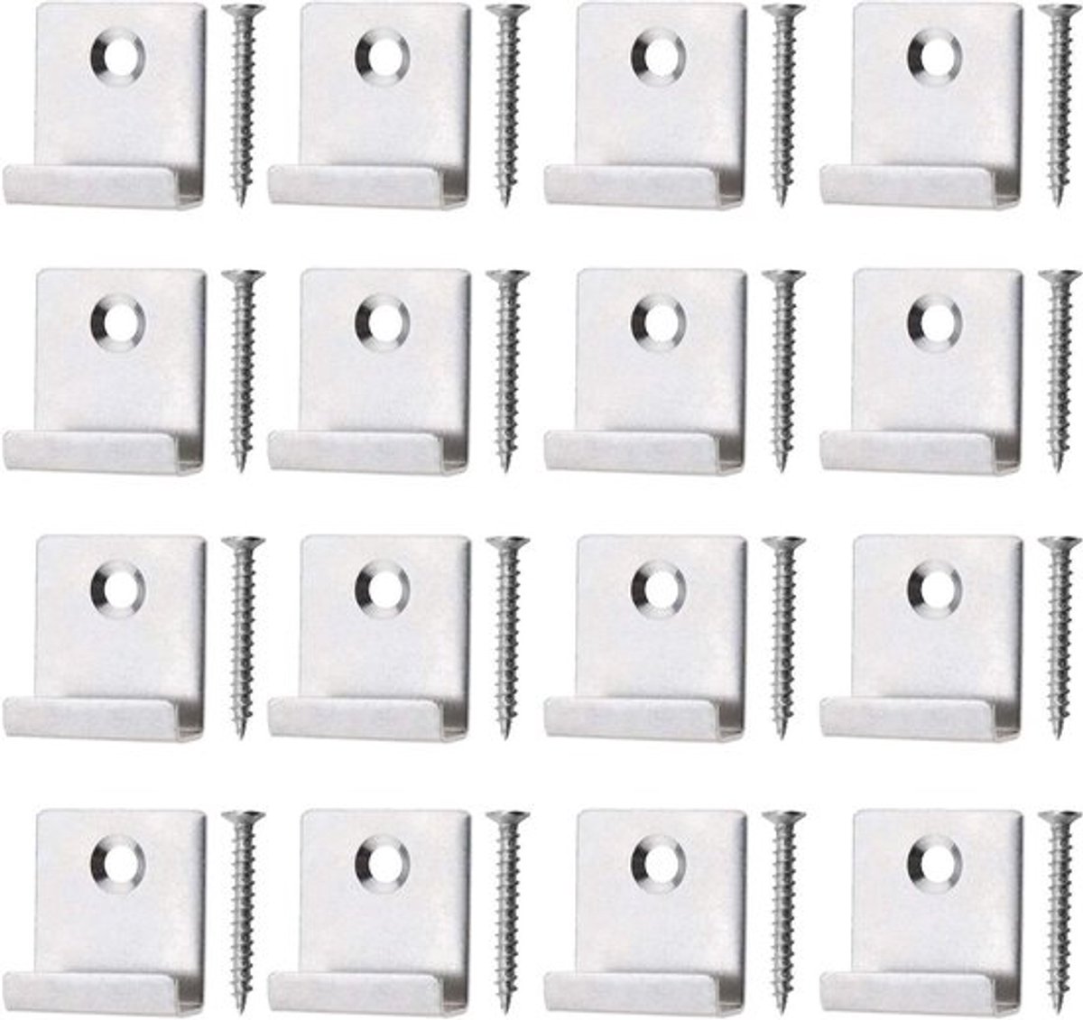 Terrasplanken Bevestigingsclips - Verborgen Startbevestiging - Rvs - Zelftappende Schroef - 50 Stuks - Doe-Het-Zelf-Hardware - Geschikt voor 8 mm houten plank - Terrasplanken Montage