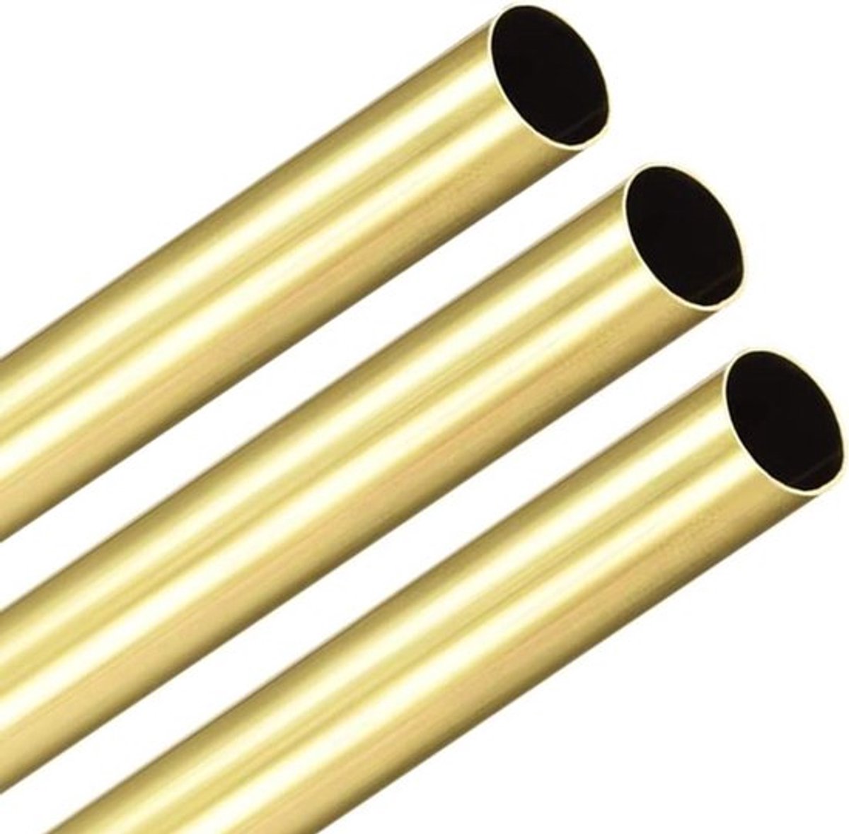 Koperen buizen - Messing - Naadloos - 300mm lengte - 15mm OD - 0.5mm muurdikte - Ronde buis - Geschikt voor sanitair - Goudkleurig 3 Stuks H65 Koperen Buizen Pijp 300mm Lengte 15mm OD 0.5mm Muurdikte Naadloze Ronde Pijp Buizensysteem