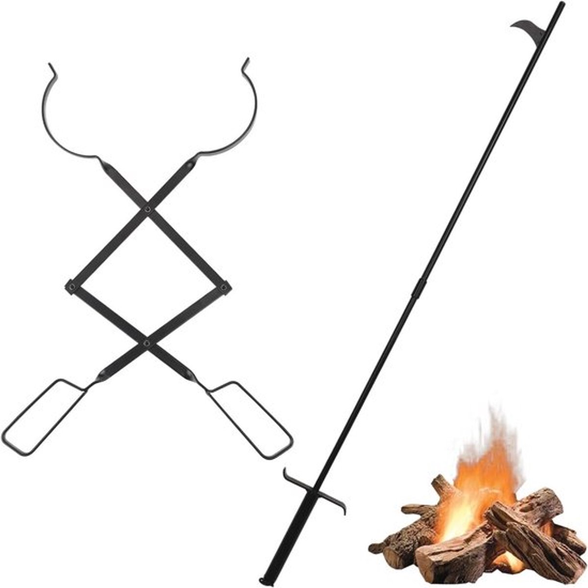 Vuurpokerset - Haardgereedschap voor Buiten en Binnen - 2 Stuks