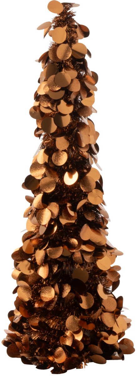 J-Line decoratie boom Sprankelend - polystyreen - bruin - small