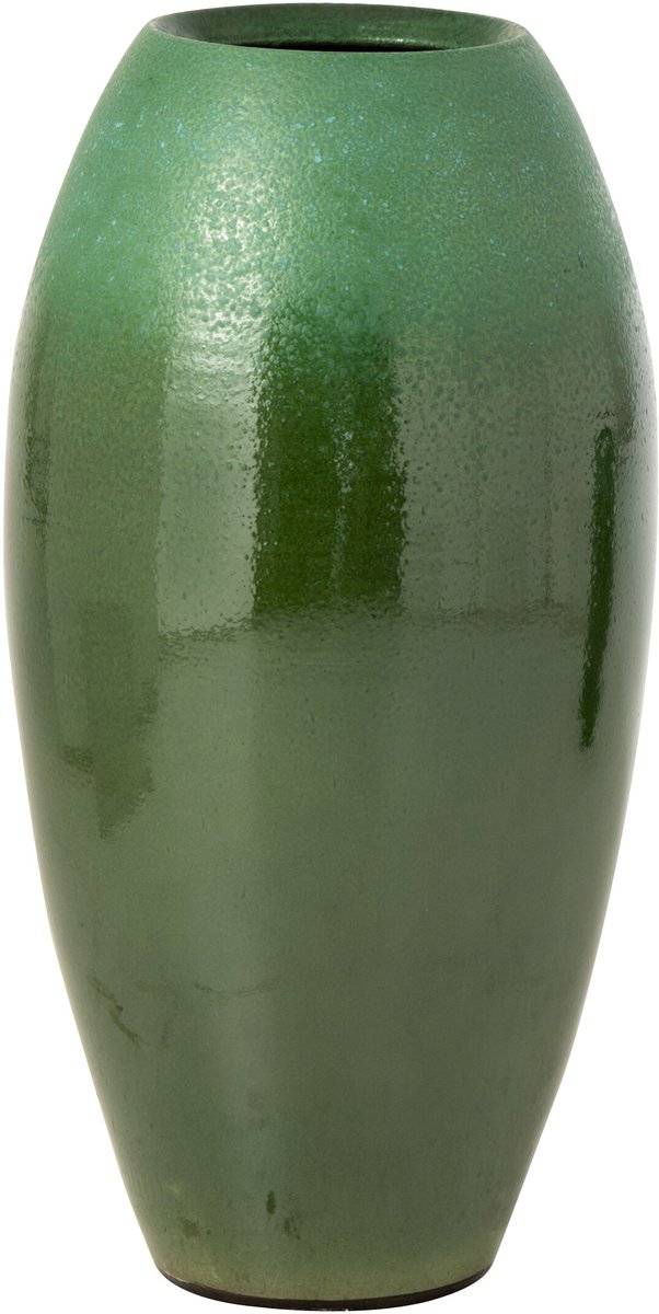 J-Line vloervaas - keramiek - donkergroen/turquoise - medium