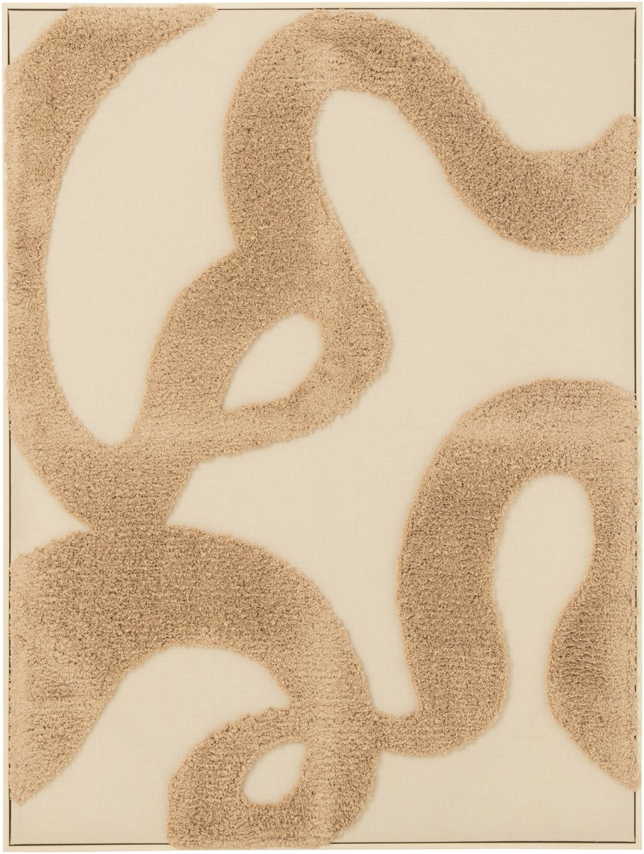 J-Line Schilderij met tufting - MDF - beige/bruin