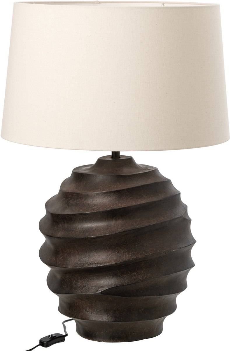 J-Line Tafellamp - aluminium - bruin