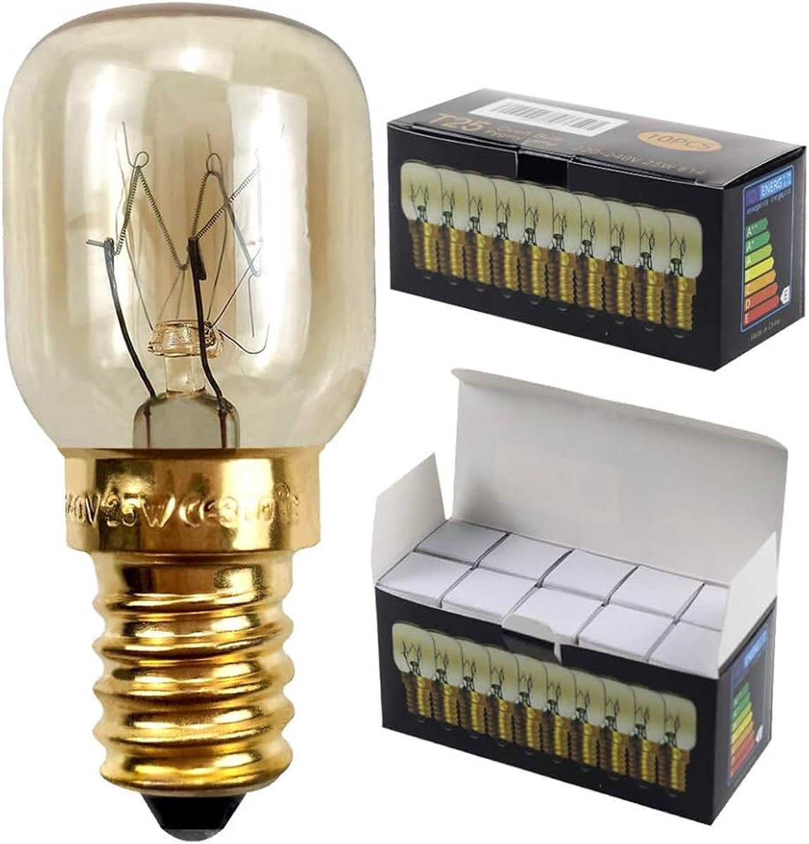 E14 schroefdoplampels 25W 300 graden magnetron/oven geschikte lichtlampen Zoutlamp (10)