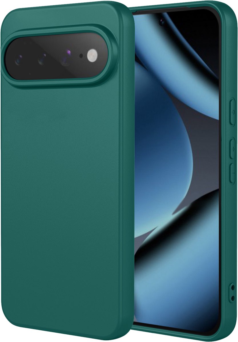 MobyDefend Hoesje - Geschikt voor Google Pixel 11 Pro - Matte Siliconen Backcover - Groen