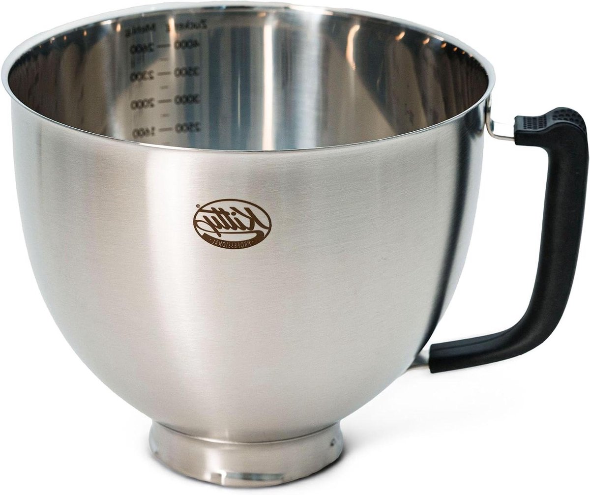 Mengkom RVS - Bakkerij Kom - Culinaire Bereidingen - Geëtste Maatverdeling - 4.8 Liter - Gefineerd Staal