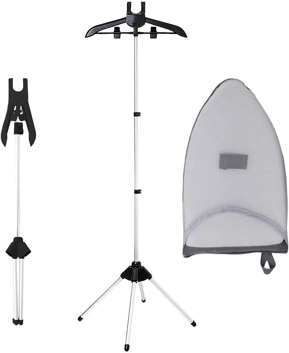 Staande Stomer - Kledingrek - Kleding Stomen - 360 Graden Rotatie - Verstelbaar tot 160 cm - Zwart