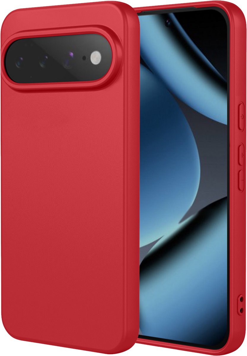 MobyDefend Hoesje - Geschikt voor Google Pixel 11 Pro - Matte Siliconen Backcover - Framboosrood