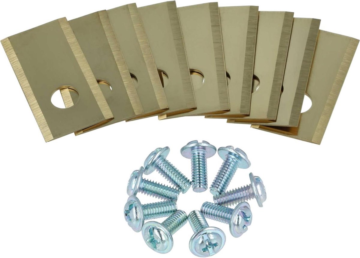 Reservemesjes Grasmaaier - Robotmaaier Messen - Gazon Onderhoud - Titanium Apatite - 9 Stuks - Goud Zilver