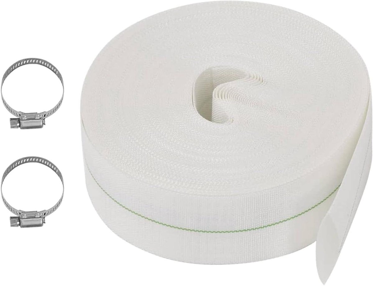 Platte slang - Flexibele waterslang - Water transporteren - Versterkt met polyester - 100 meter 2 inch - Zwart