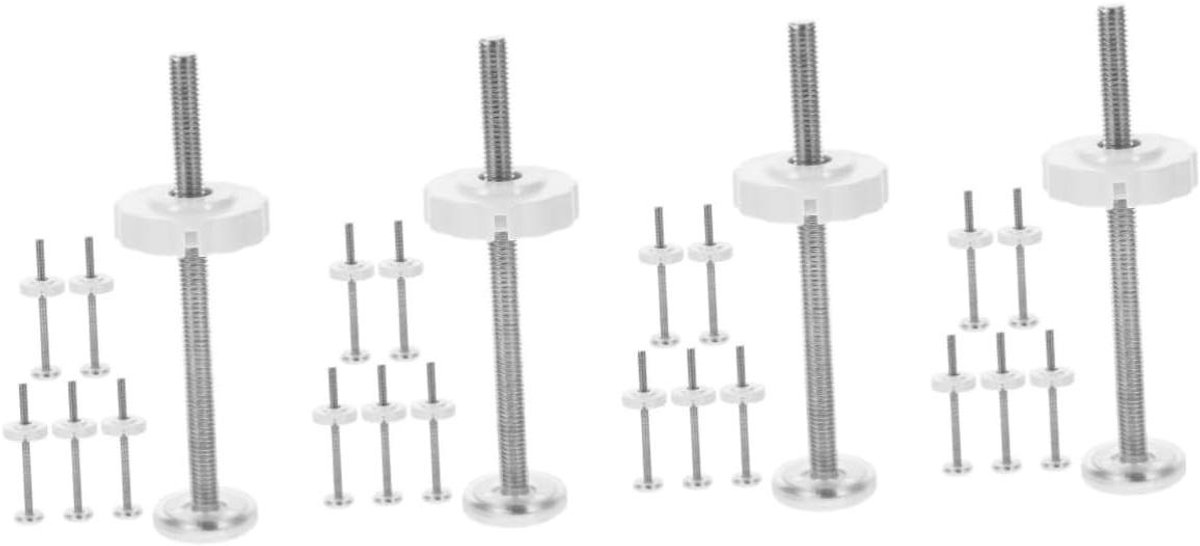 Babyhekje Schroeven - Hekje Onderdelen - Veiligheid Thuis - Duurzame Legering - 4 Stuks - Wit