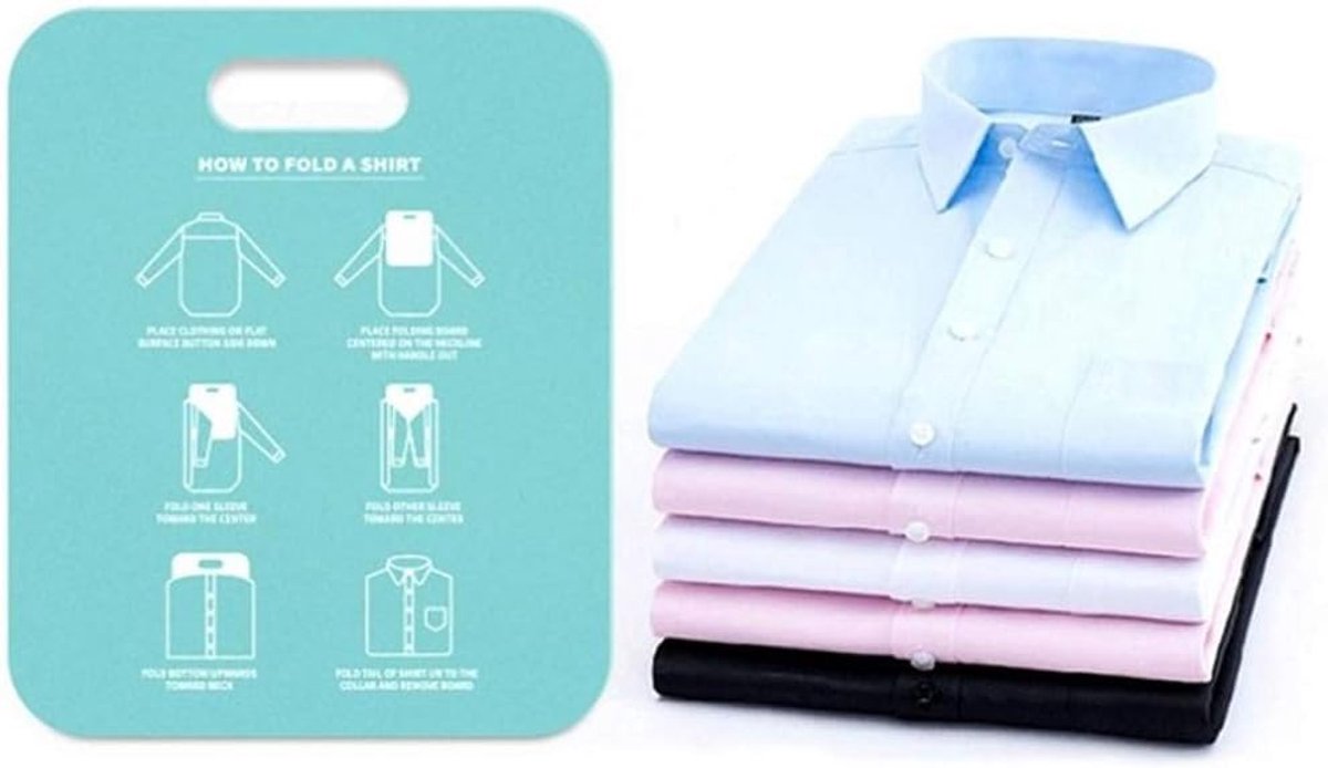 Vouwplank, Tshirt Vouwplank Kleding Vouwplank Plastic Wasmap Opberggereedschap voor Volwassenen (blauw)