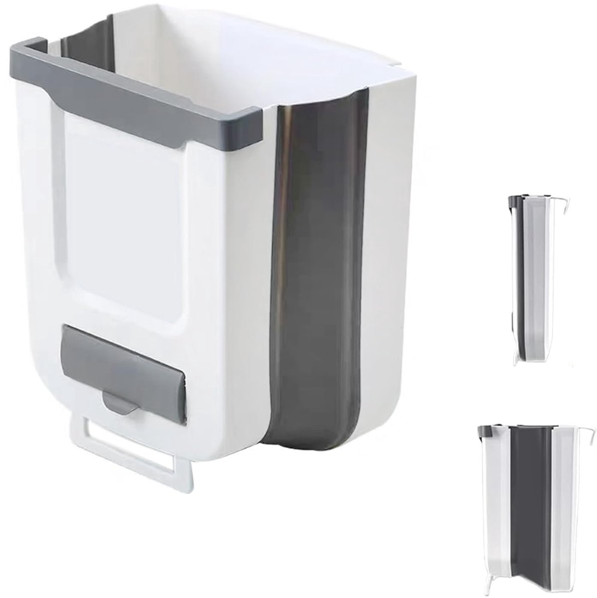 10 liter hangende opvouwbare vuilnisemmer, kleine compostemmer voor de keuken, afvalemmer voor camper, kast, badkamer, slaapkamer, onderkast