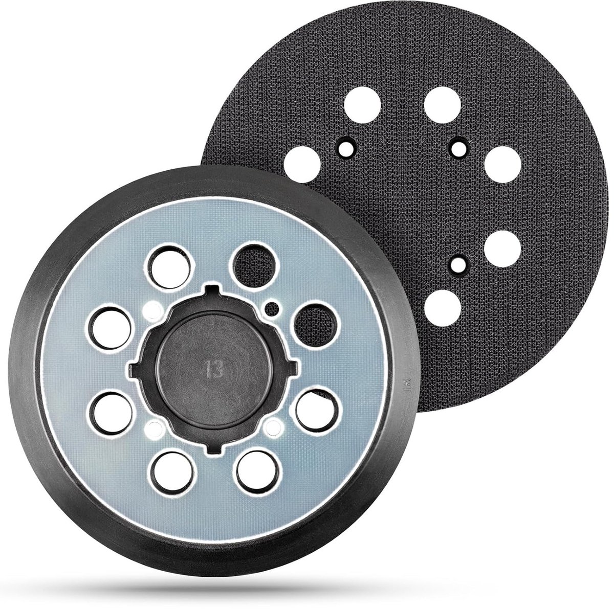 125mm schuurpad voor Dewalt 4 schroefgaten 8 gathaken en slijpen, vervangende orbitale schuurpad voor Dewalt Dwe6421 6421K DWE6423 6423K DCW210B willekeurig 2 stuks