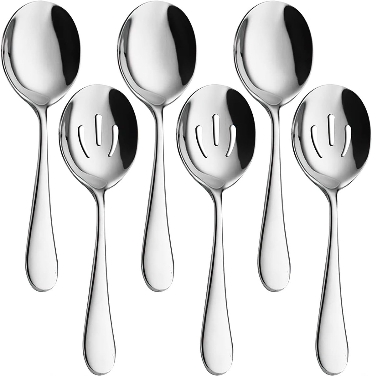 serveerlepelset roestvrij stalen lepel eetlepel buffet banket bestek keuken restaurant basics serveerbestek zilveren lepel