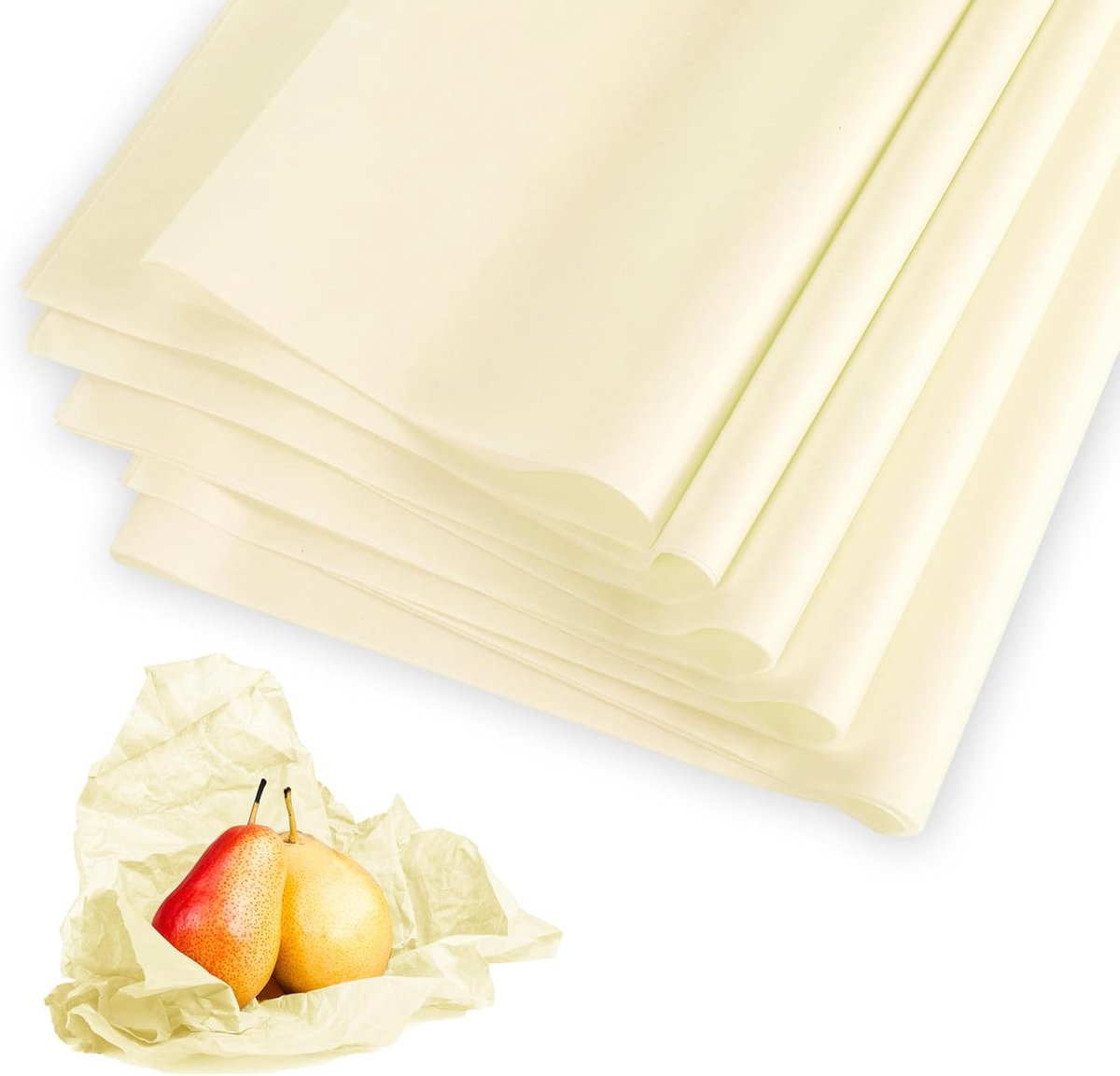 25 Vellen Zuurvrij Vloeipapier, 50,8x76,2cm Zuurvrij Archiverend Inpakpapier voor Opslag Verpakking Bescherming van Kleding en Linnen Cadeaus (Beige)
