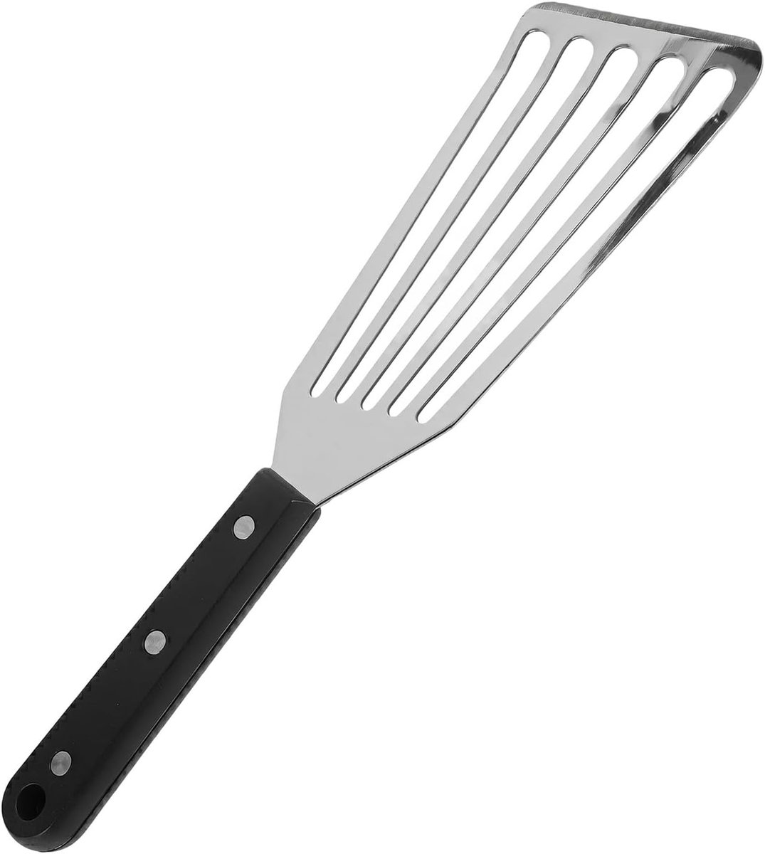 Visspatel van roestvrij staal, braadspatel roestvrij staal, sleufspatel | metalen spatel met sleuven, flexibele professionele visspatel, 28 cm lengte visspatel, voor draaien, braden en grillen