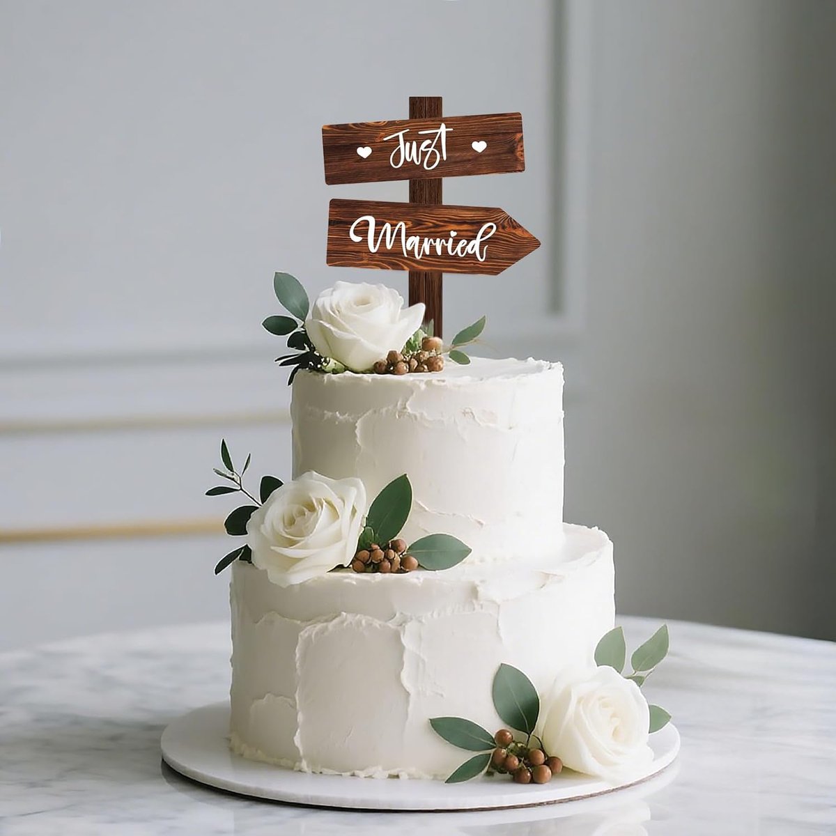 Married taartdecoratie, houten cake topper bruiloft, cake topper bruiloft, taartdecoratie voor bruiloften, jubileum, verloving, aanzoek