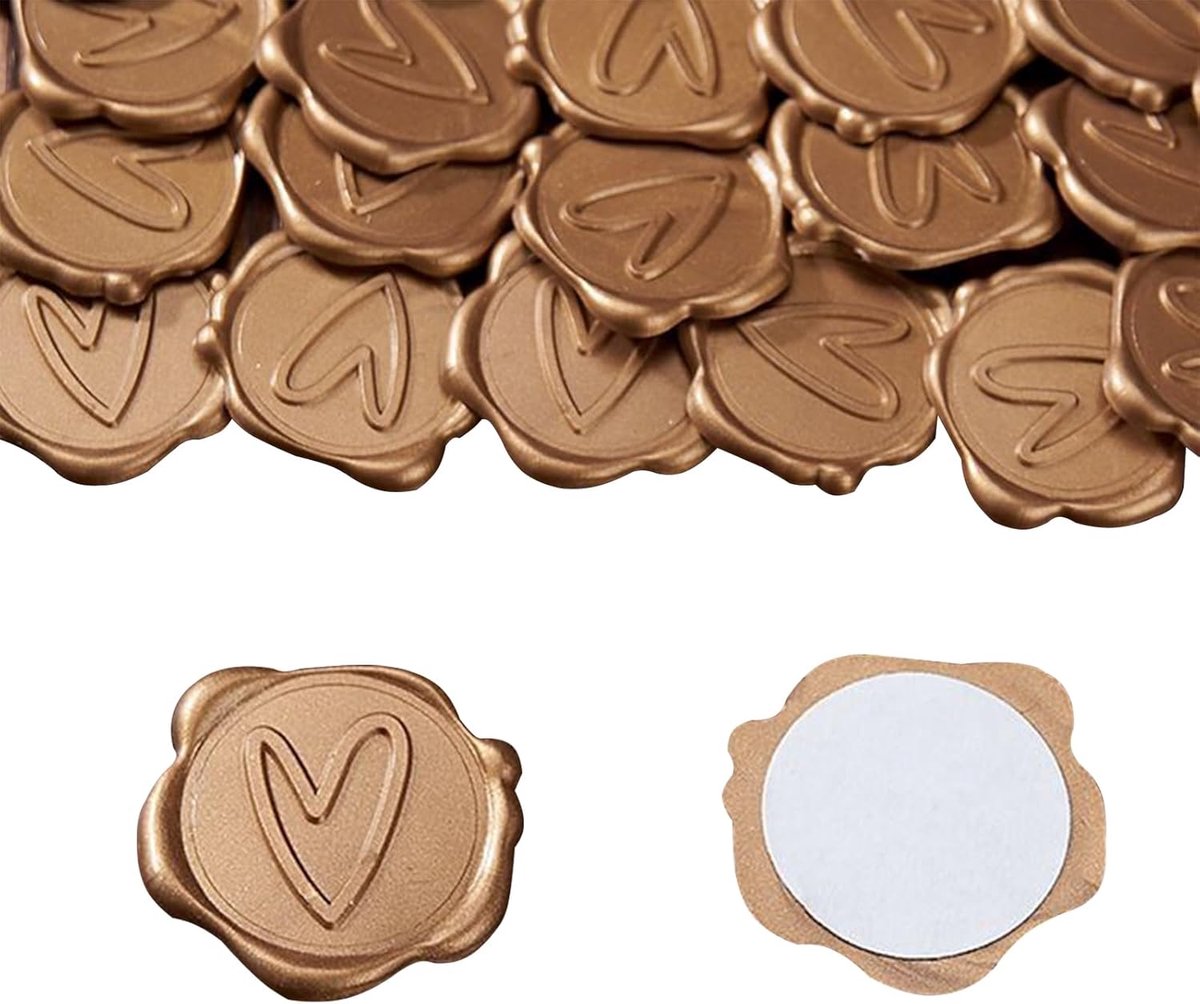 Zegels, zelfklevende hartpatroon waszegels, gouden groeizegels, envelop zegel stickers, stempel stickers stempels voor bruiloften verjaardagen feesten