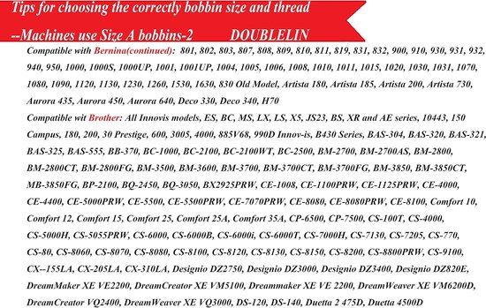 APW-40S2 Voorgewonden spoeltjes, Size A, wit, 144 stuks - Size A/Class15/SA156 kunststof zijkanten, 40S/2 #60/34WT wit voor naaien & quilten; compatibel met Brother, Singer — afbeelding 2