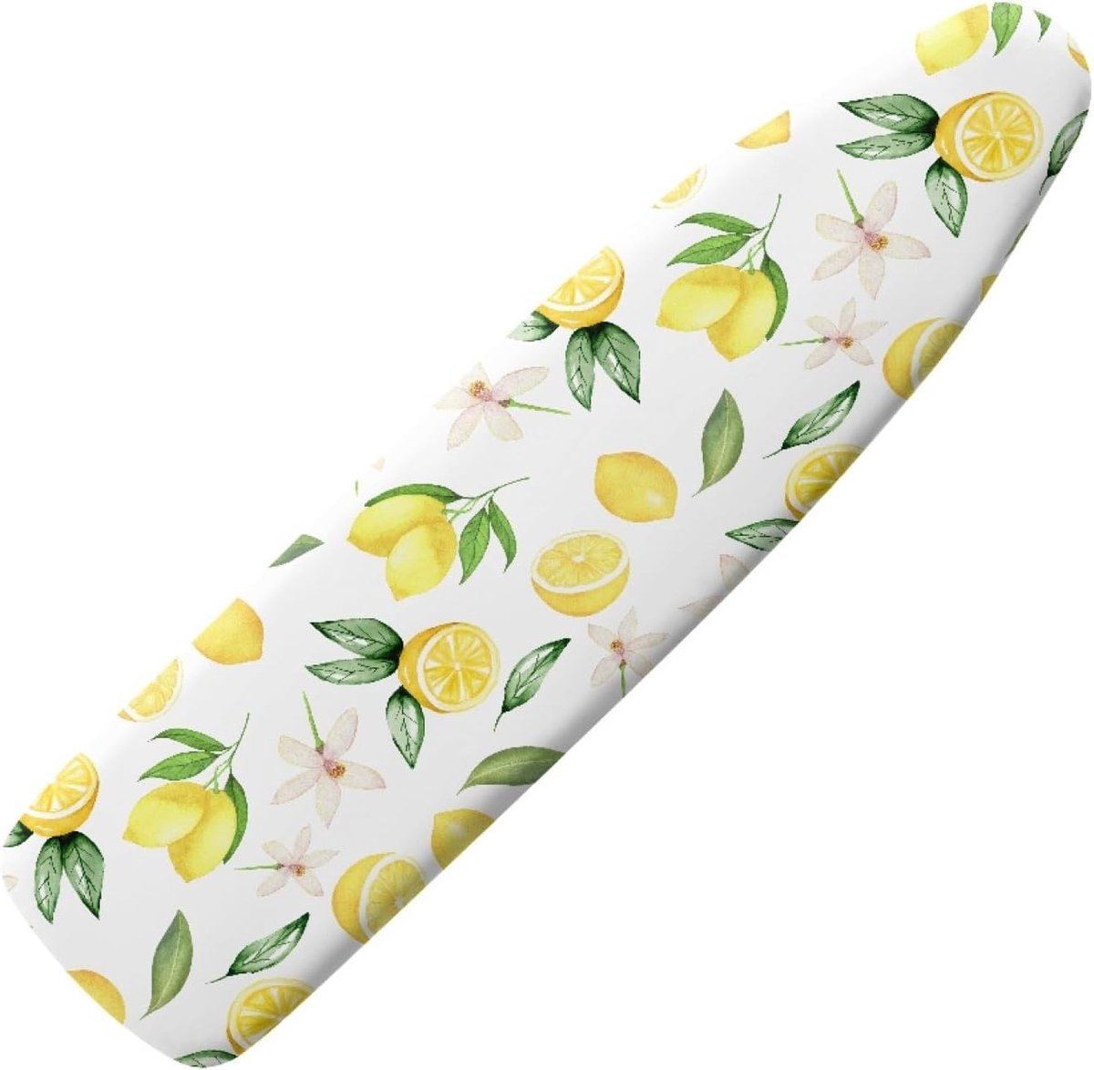 Citroenprint strijkplankhoes, extra dikke gewatteerde strijkplankhoes, anti-aanbaklaag en vlekbestendig, standaardformaat 55 "x 16"