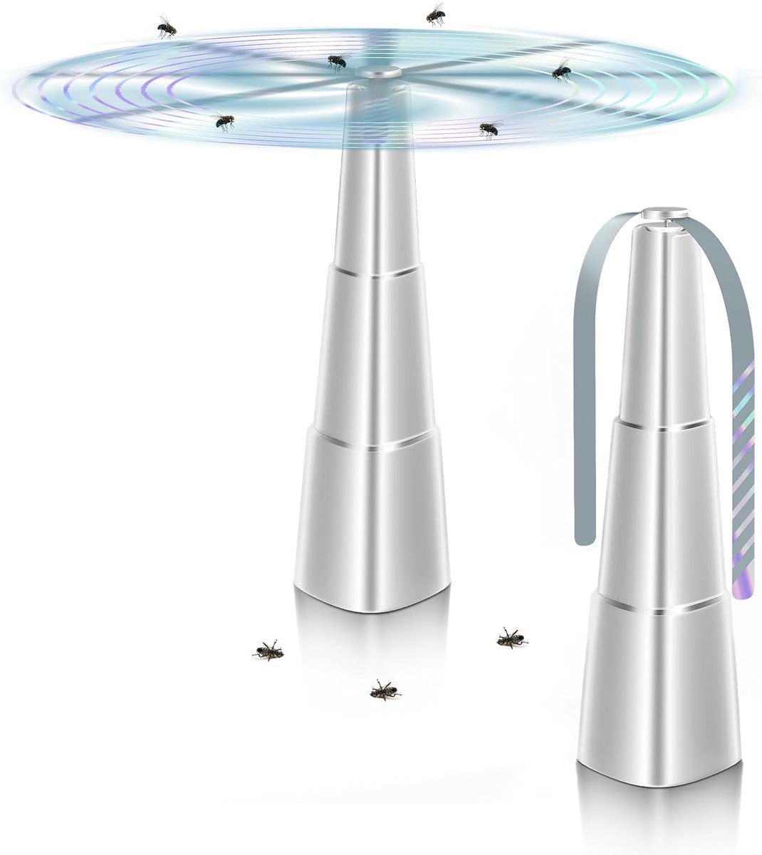 mizikuu Vliegenwepper, vliegenverjager, muggenbescherming voor levensmiddelen, ventilator, draagbaar, anti-vliegen en insecten, wespen, afweer voor keuken, restaurants op tafel, terras
