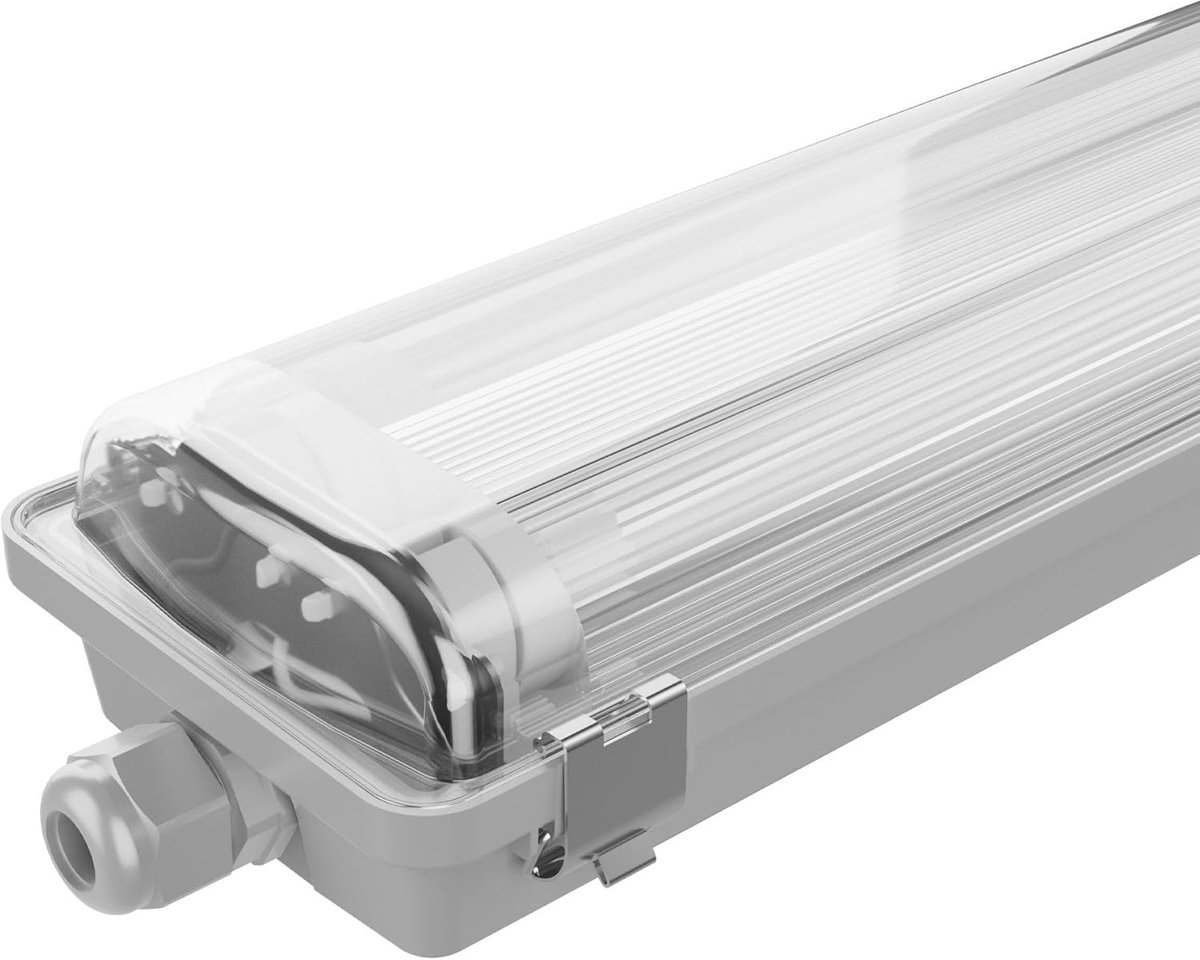 - LED TL Armatuur, Dubbel, 60CM, 7W, 6500K, 1120 LumenIP65, Inclusief LED TL Buis