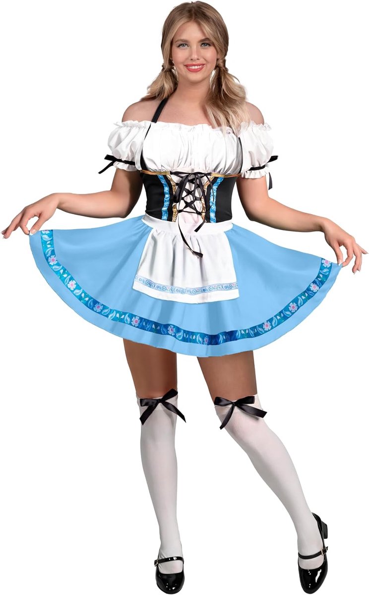 Creations Traditioneel Oktoberfest-kostuum voor volwassenen, Halloween, verkleedpartij, cosplay, L
